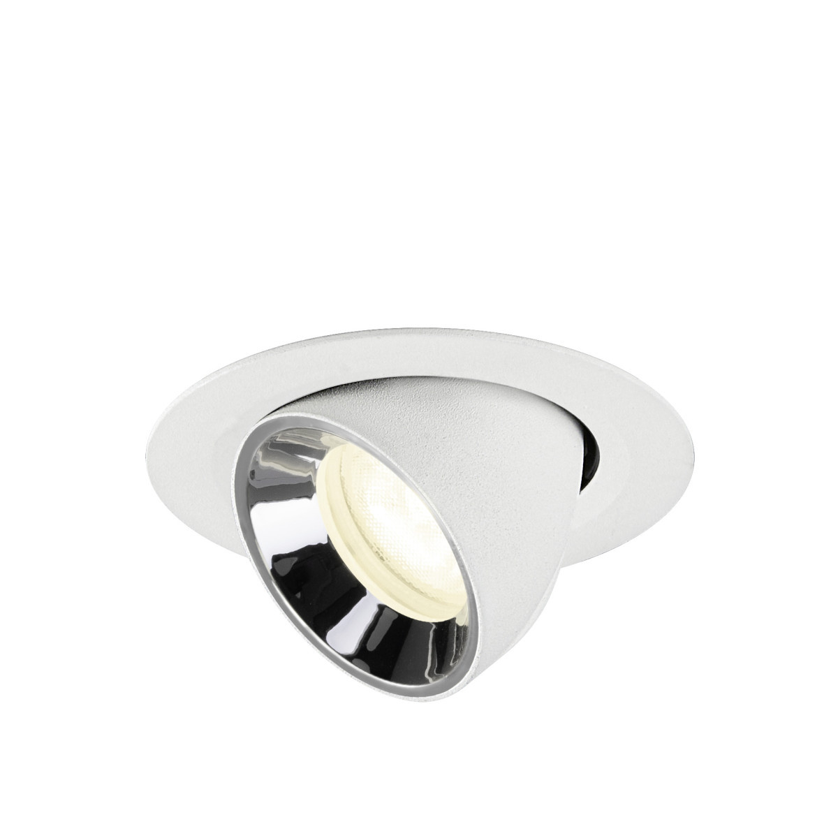 SLV NUMINOS Numinos® Gimble XS, white/chrom recessed ceiling light 4000 K 55°