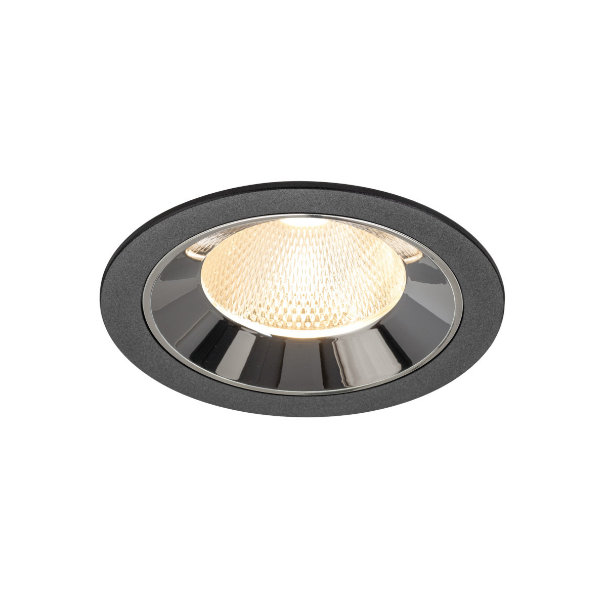 SLV NUMINOS Numinos® L, black/chrome recessed ceiling light 2700 K 20°
