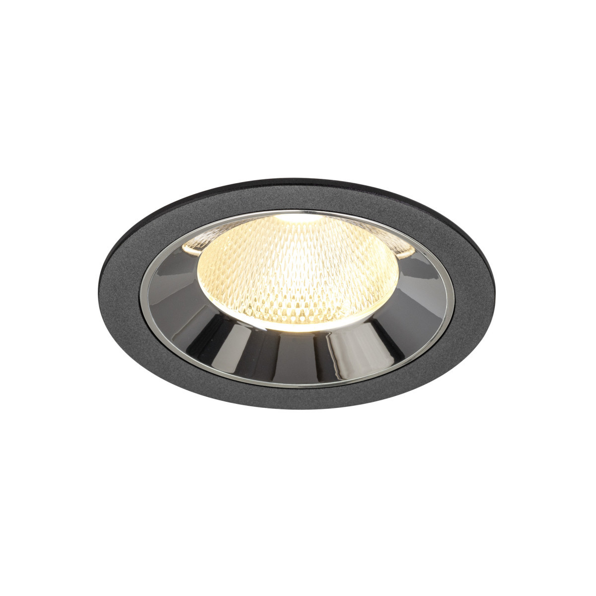 SLV NUMINOS Numinos® L, black/chrome recessed ceiling light 3000 K 20°