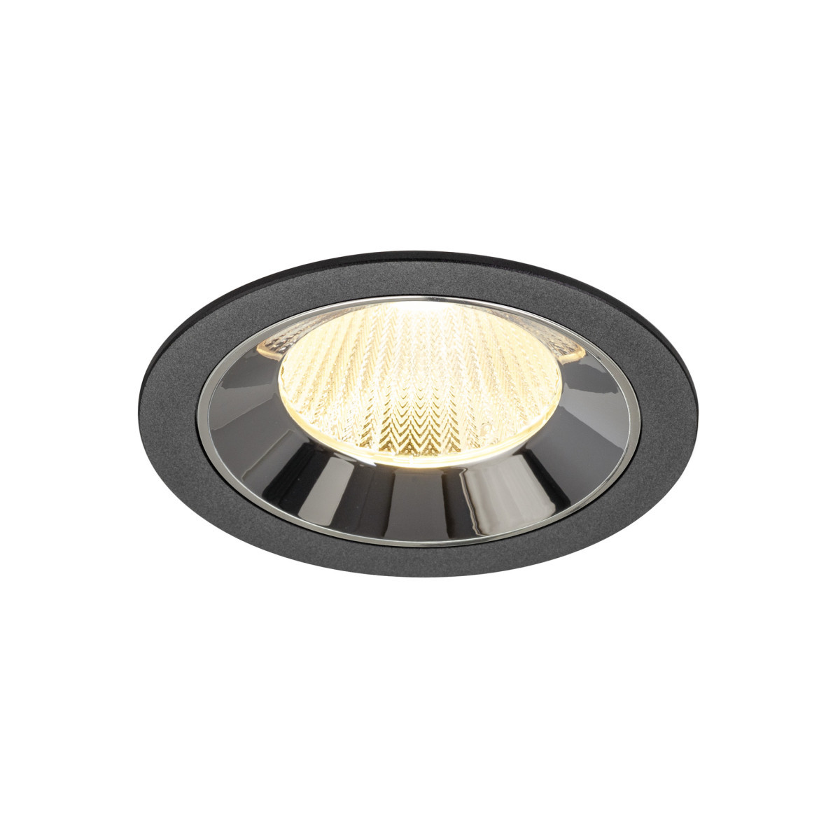 SLV NUMINOS Numinos® L, black/chrome recessed ceiling light 3000 K 40°