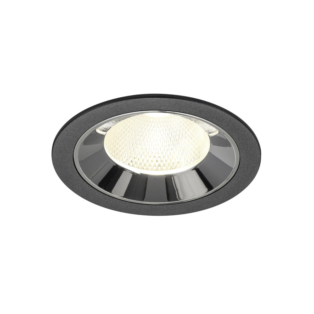 SLV NUMINOS Numinos® L, black/chrome recessed ceiling light 4000 K 20°