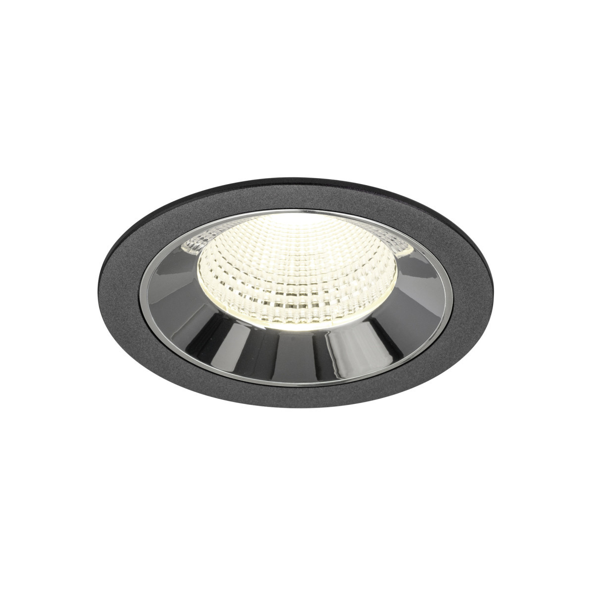 SLV NUMINOS Numinos® L, black/chrome recessed ceiling light 4000 K 55°