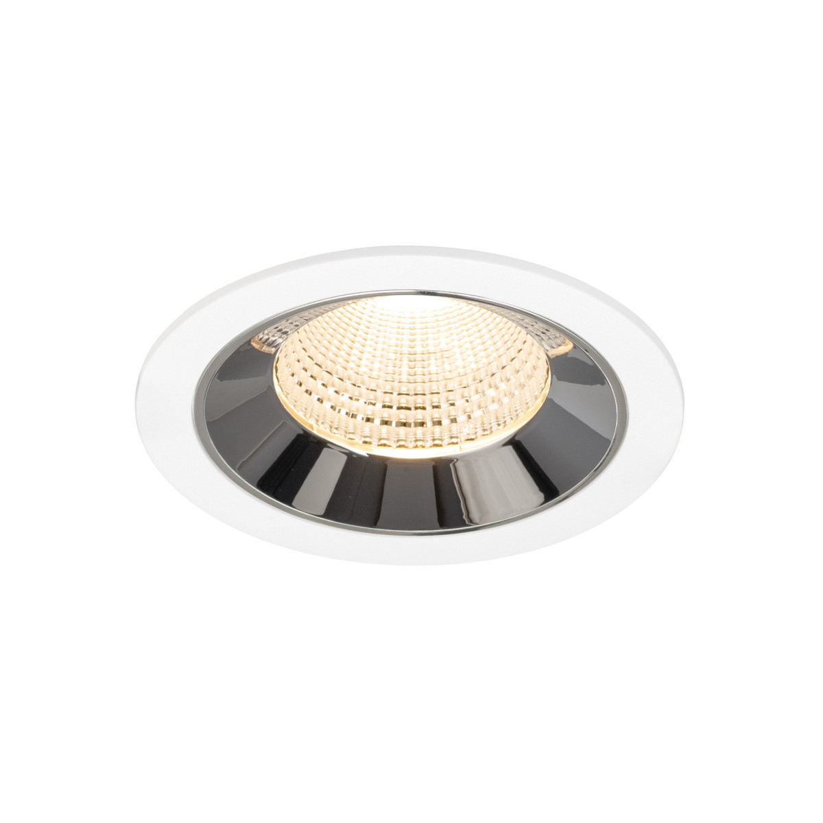 SLV NUMINOS Numinos® L, white/chrom recessed ceiling light 2700 K 55°