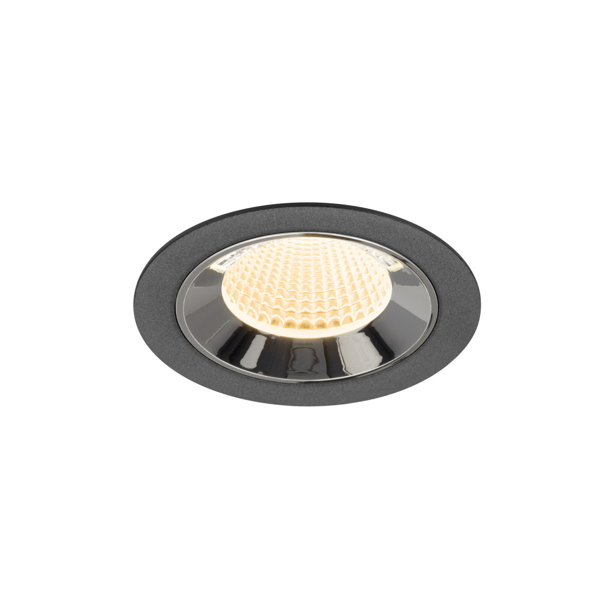 SLV NUMINOS Numinos® M, black/chrome recessed ceiling light 2700 K 40°