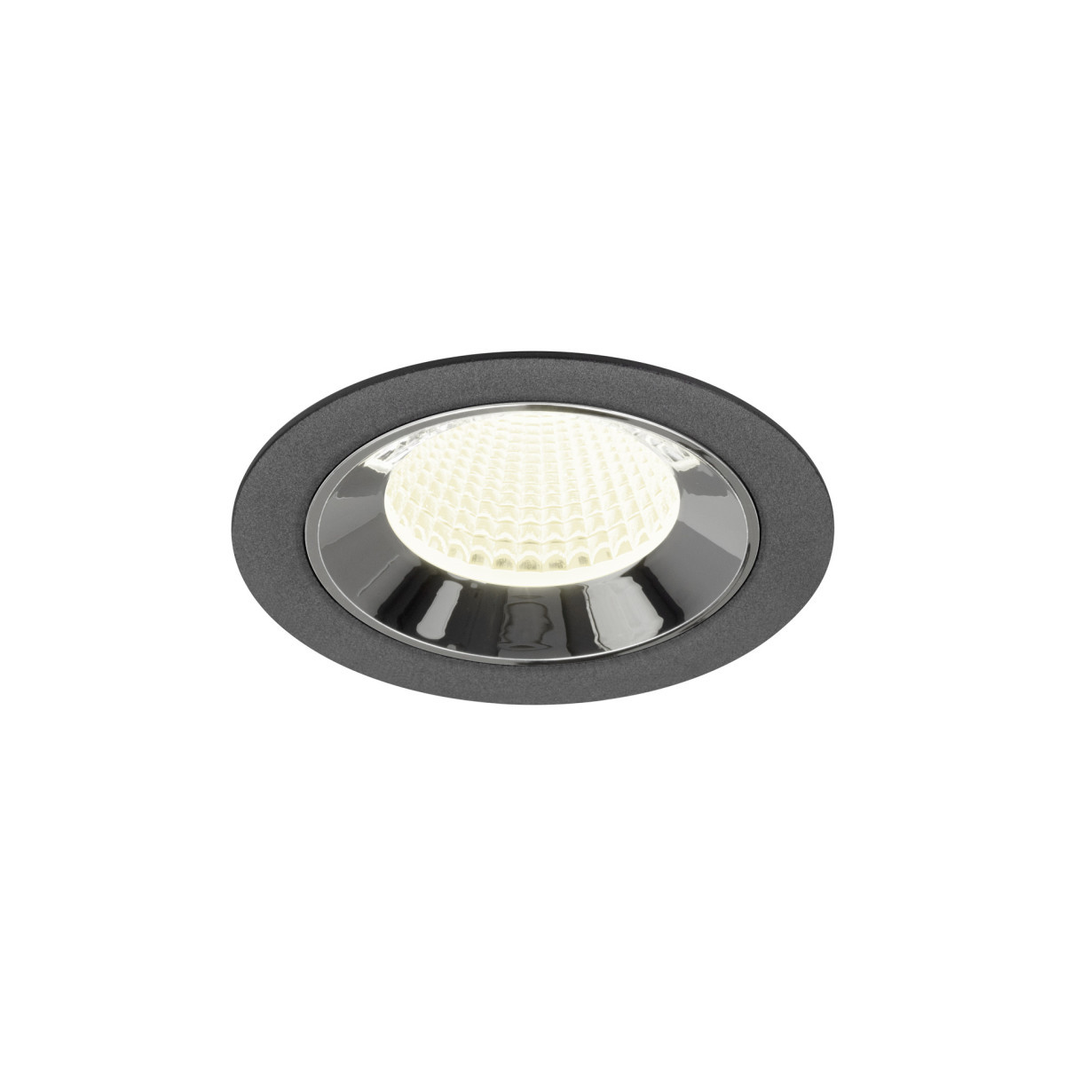 SLV NUMINOS Numinos® M, black/chrome recessed ceiling light 4000 K 40°