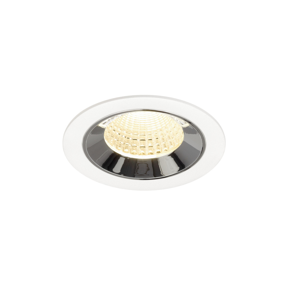 SLV NUMINOS Numinos® M, white/chrom recessed ceiling light 3000 K 55°