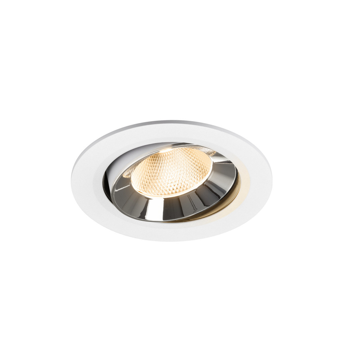 SLV NUMINOS Numinos® Move L, white/chrom recessed ceiling light 2700 K 20°