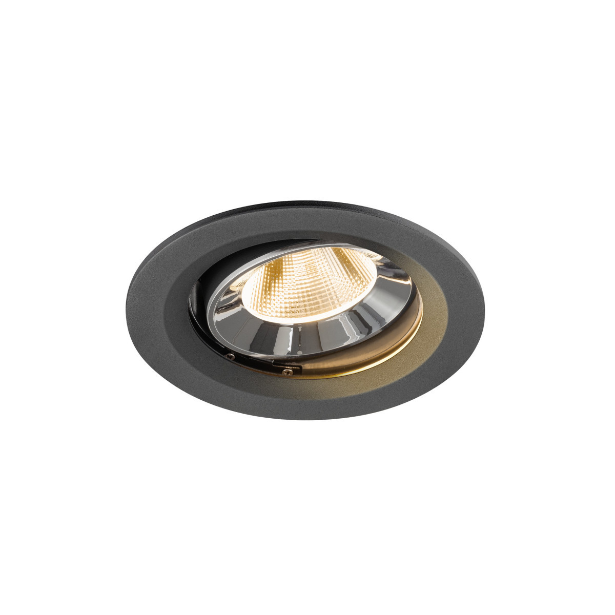 SLV NUMINOS Numinos® Move M, black/chrome recessed ceiling light 2700 K 20°