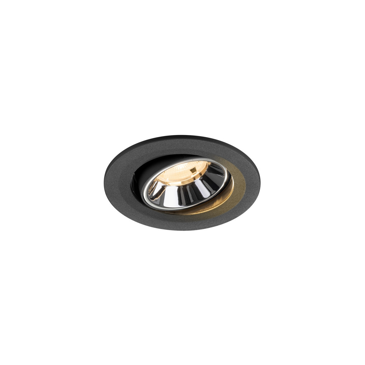 SLV NUMINOS Numinos® Move S, black/chrome recessed ceiling light 2700 K 20°