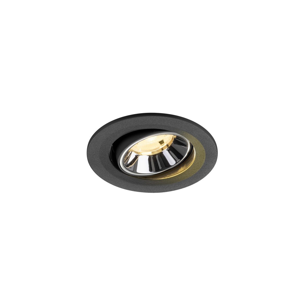 SLV NUMINOS Numinos® Move S, black/chrome recessed ceiling light 3000 K 20°