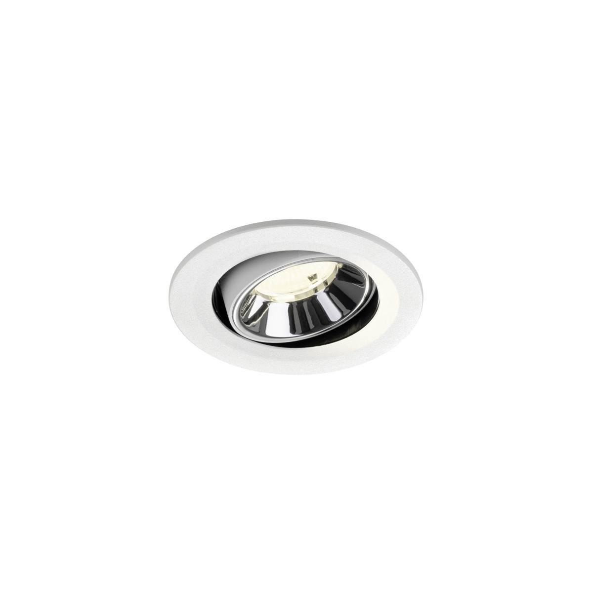 SLV NUMINOS Numinos® Move S, white/chrom recessed ceiling light 4000 K 55°