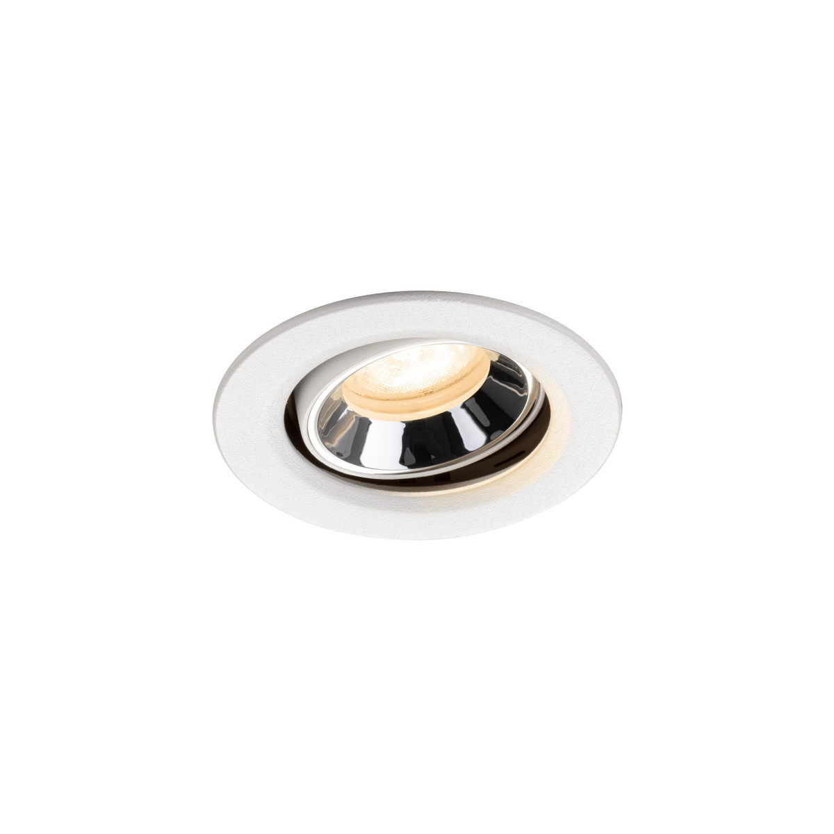 SLV NUMINOS Numinos® Move XS, white/chrom recessed ceiling light 2700 K 55°