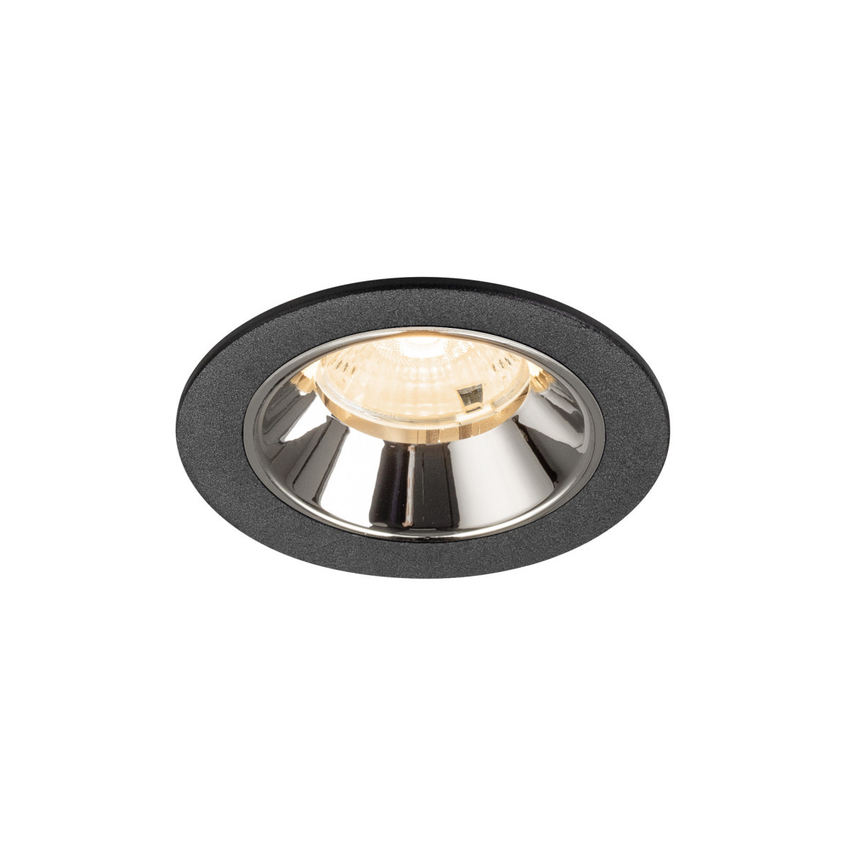 SLV NUMINOS Numinos® S, black/chrome recessed ceiling light 2700 K 55°