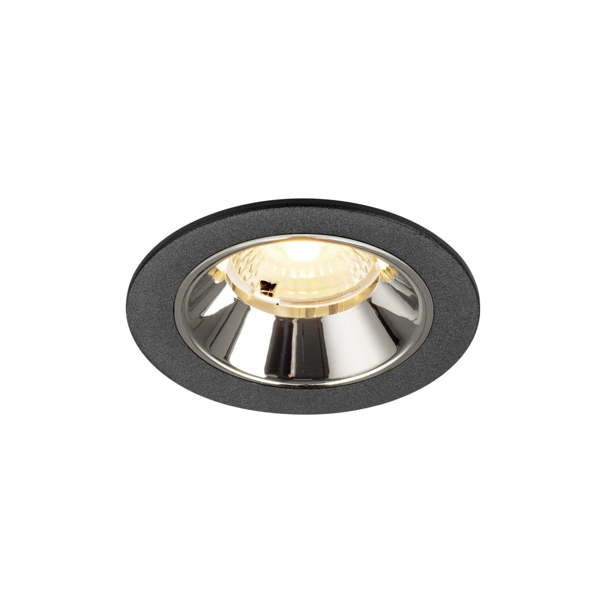 SLV NUMINOS Numinos® S, black/chrome recessed ceiling light 3000 K 40°