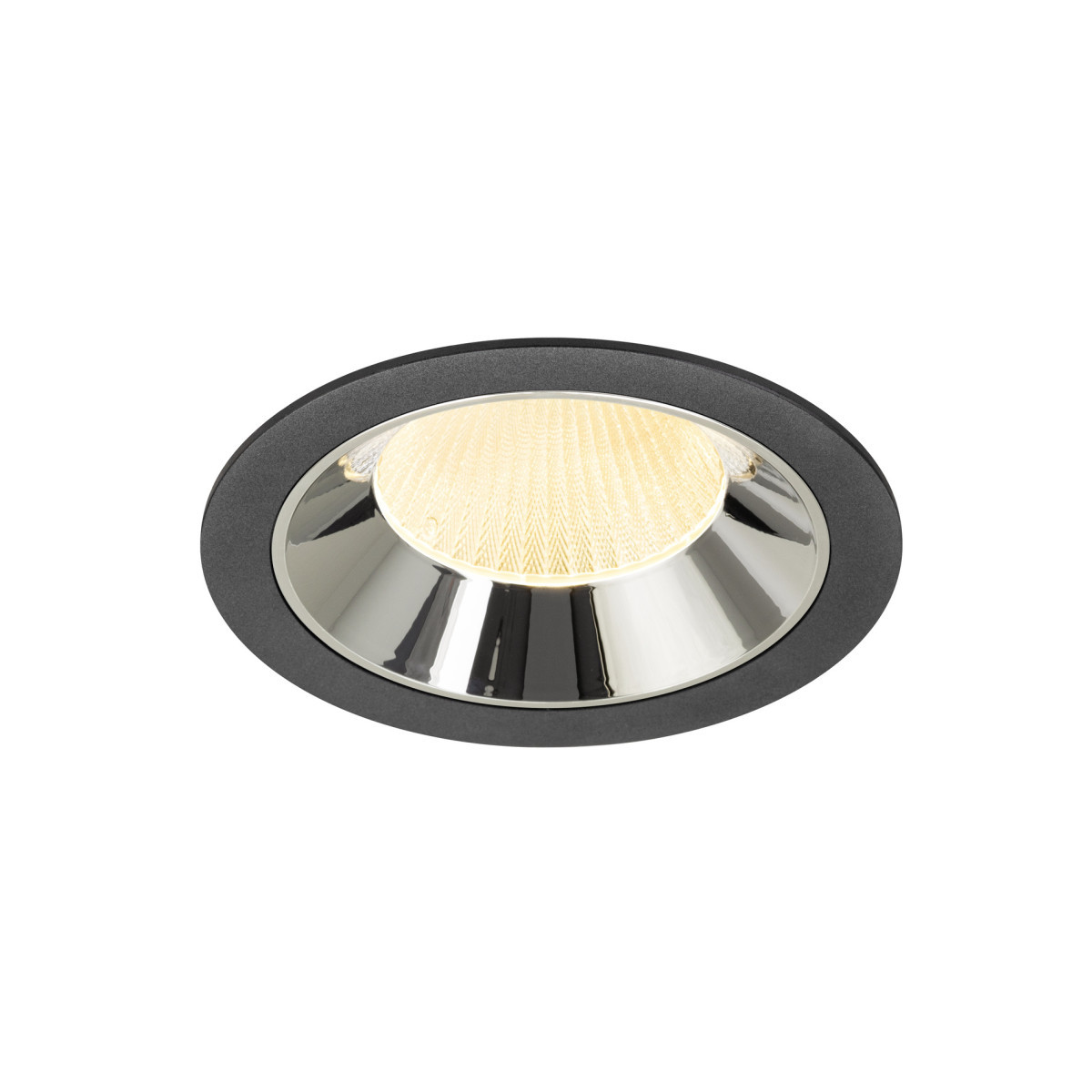 SLV NUMINOS Numinos® XL, black/chrome recessed ceiling light 3000 K 20°