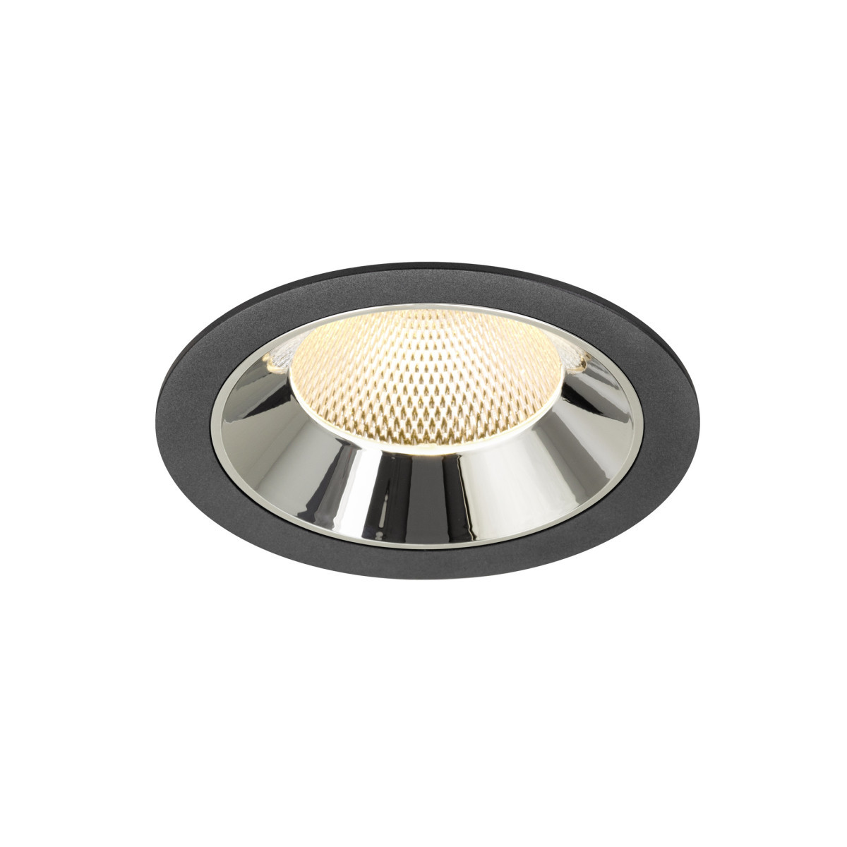 SLV NUMINOS Numinos® XL, black/chrome recessed ceiling light 3000 K 40°