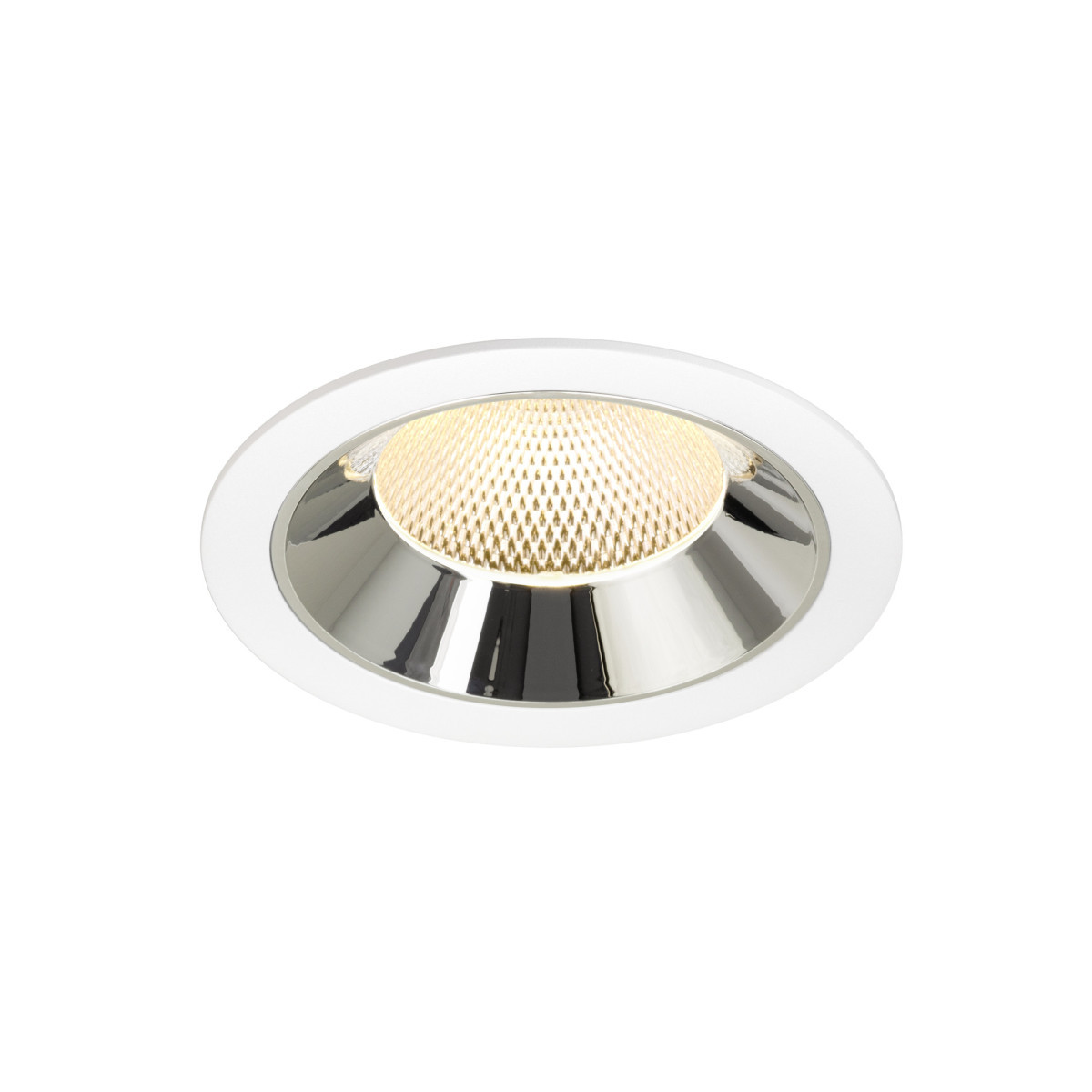 SLV NUMINOS Numinos® XL, white/chrom recessed ceiling light 3000 K 40°
