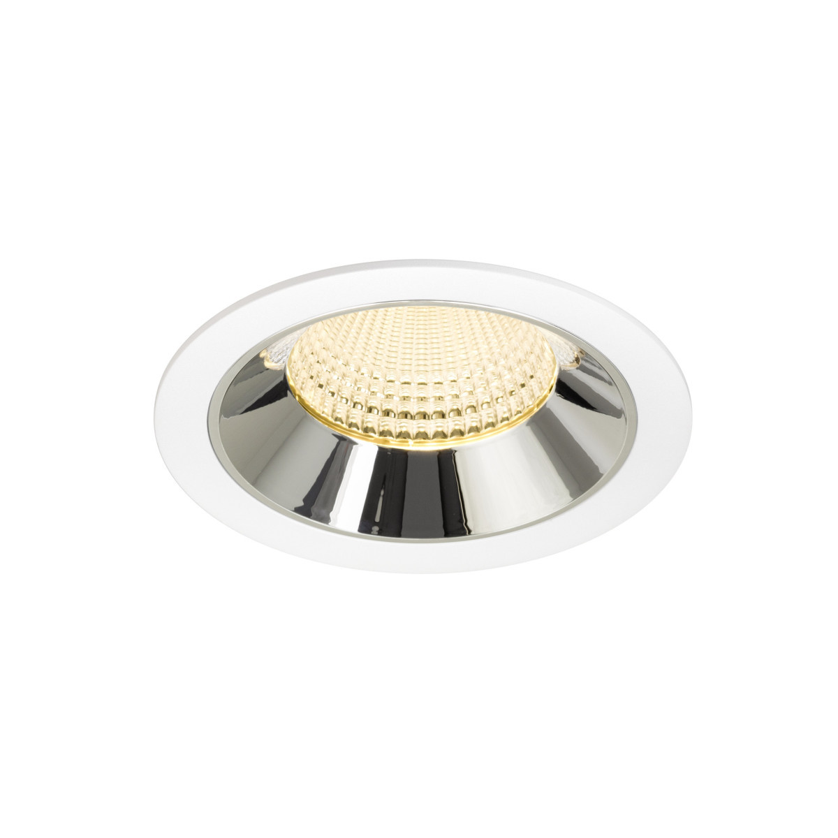 SLV NUMINOS Numinos® XL, white/chrom recessed ceiling light 3000 K 55°