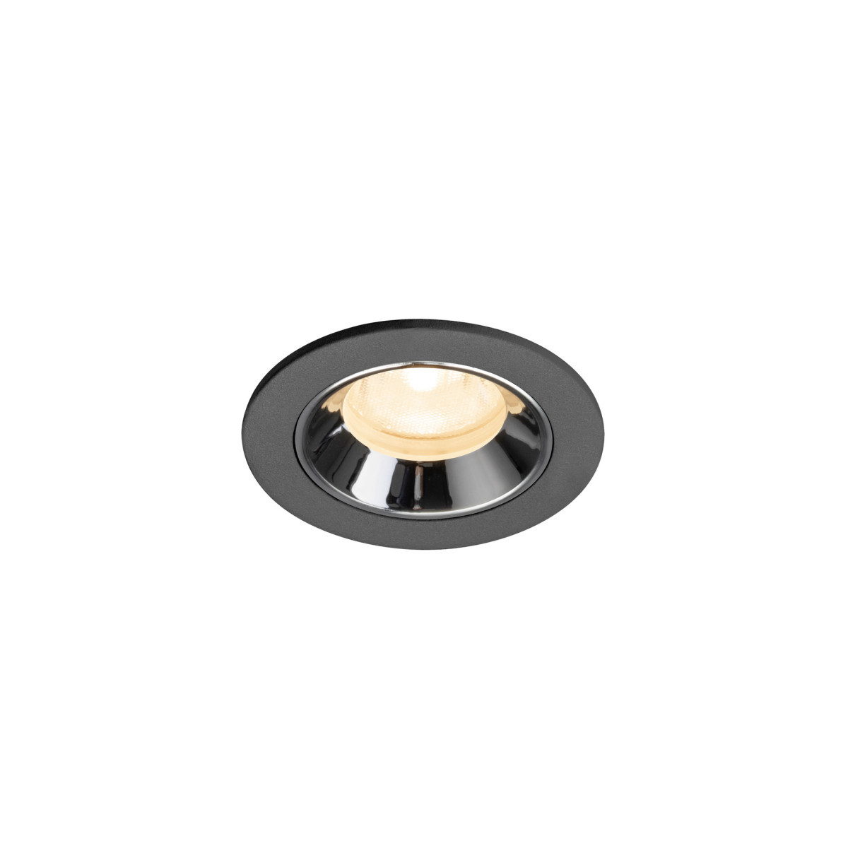 SLV NUMINOS Numinos® XS, black/chrome recessed ceiling light 2700 K 40°
