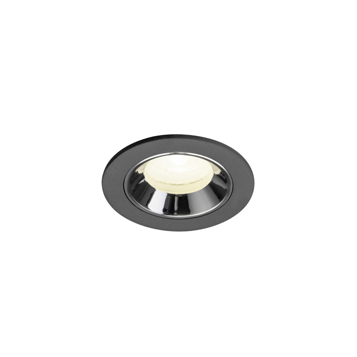 SLV NUMINOS Numinos® XS, black/chrome recessed ceiling light 4000 K 20°