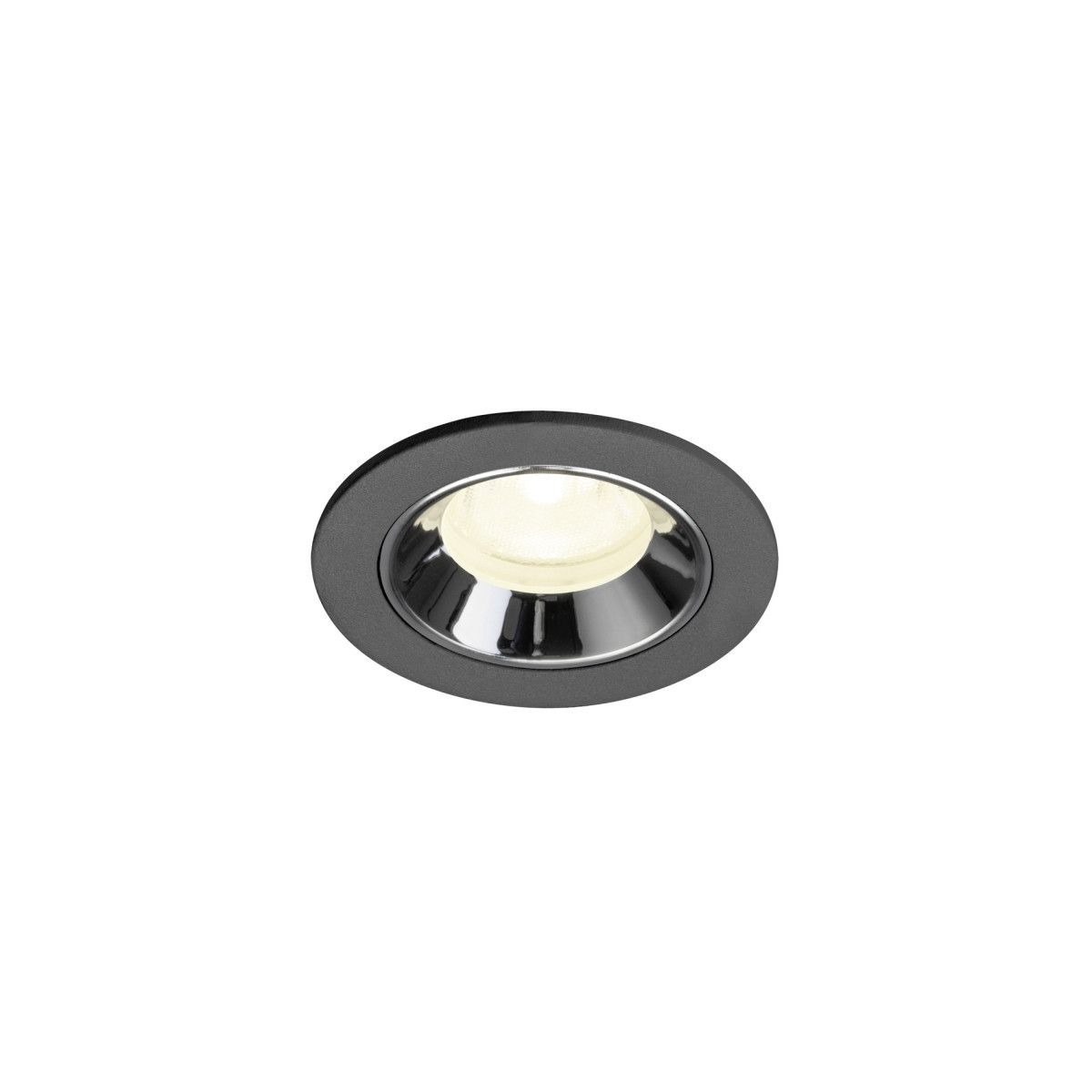 SLV NUMINOS Numinos® XS, black/chrome recessed ceiling light 4000 K 40°