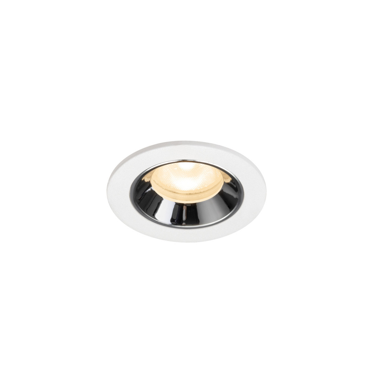 SLV NUMINOS Numinos® XS, white/chrom recessed ceiling light 2700 K 55°