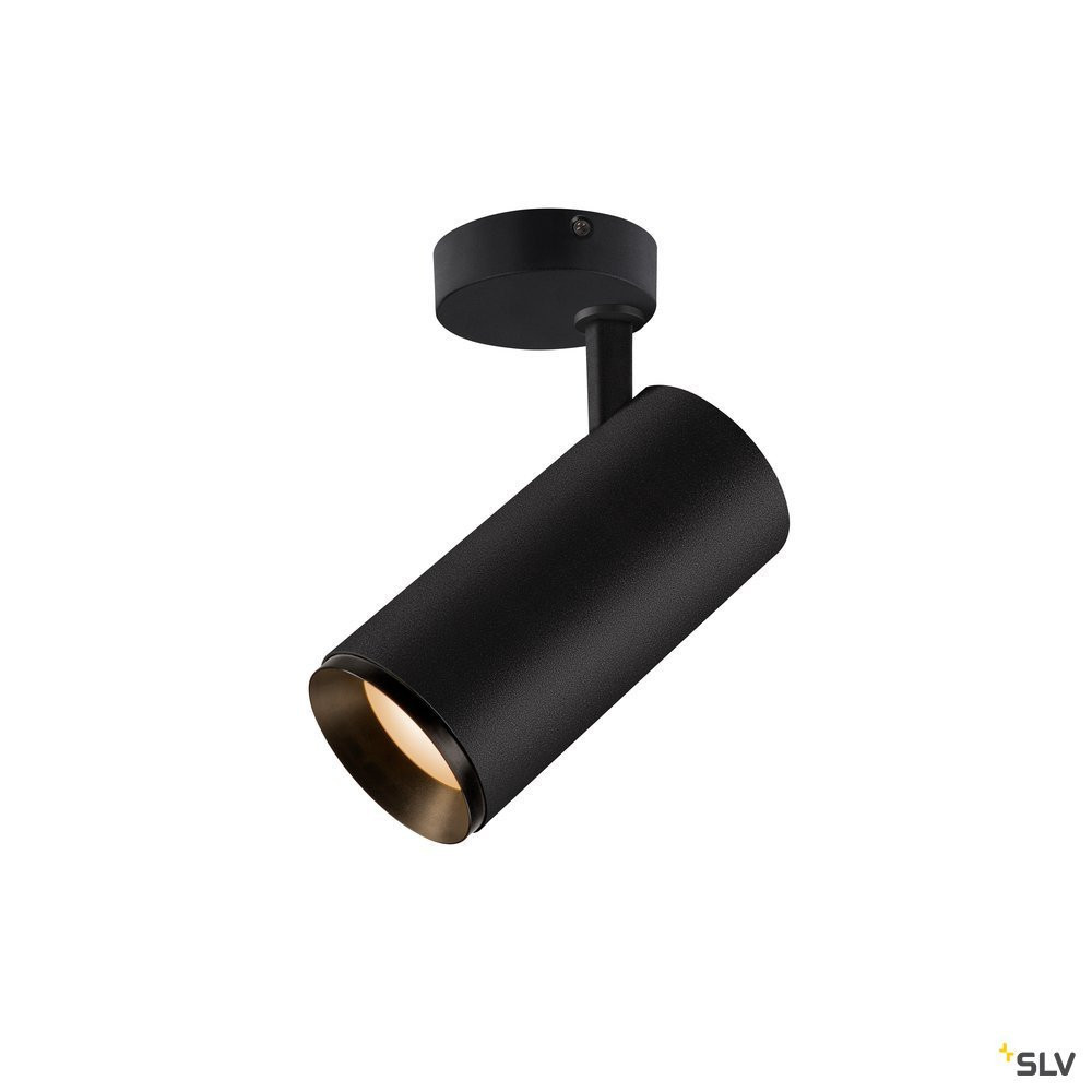 SLV NUMINOS Numinos® Spot phase L, indoor led plafondopbouwlamp zwart/zwart 2700 K