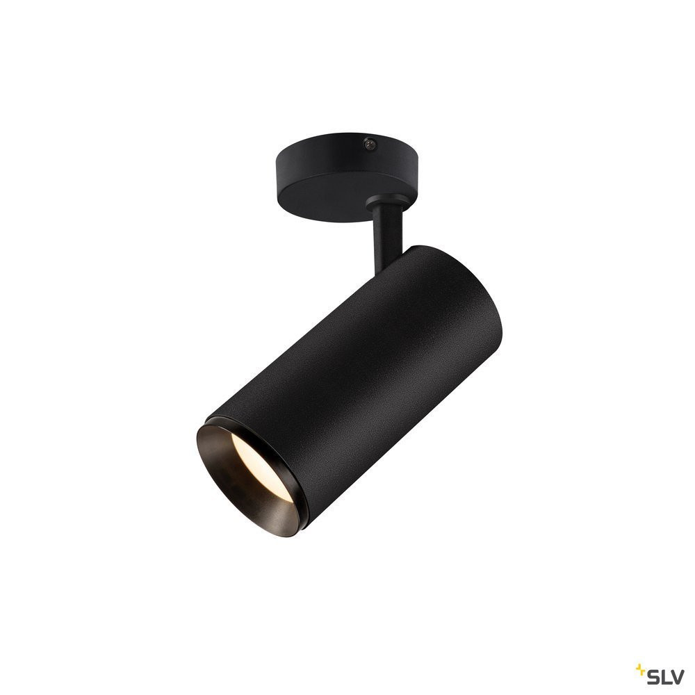 SLV NUMINOS Numinos® Spot phase L, indoor led plafondopbouwlamp zwart/zwart 4000 K