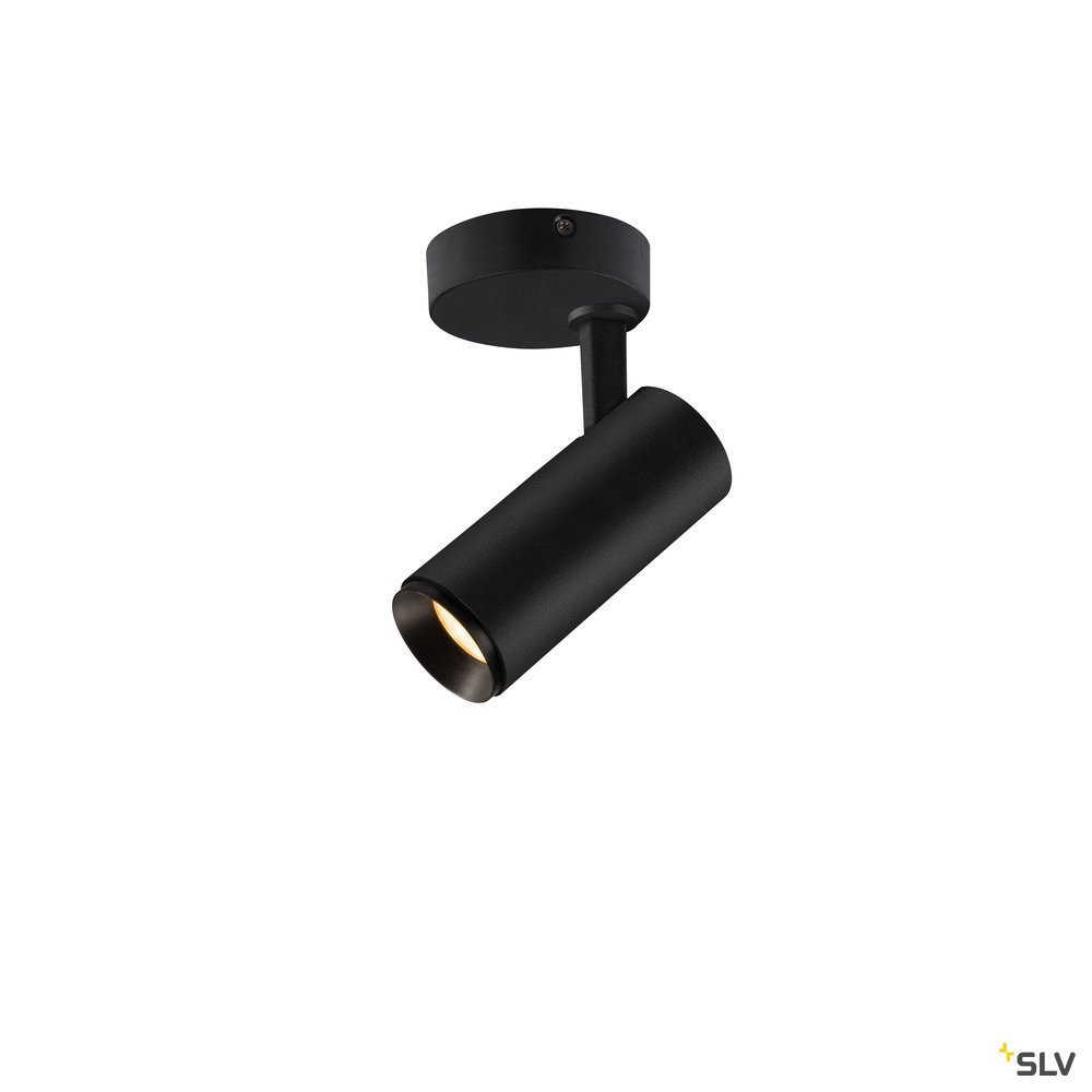 SLV NUMINOS Numinos® Spot phase S, indoor led plafondopbouwlamp zwart/zwart 2700 K
