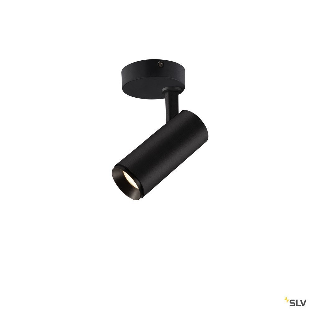 SLV NUMINOS Numinos® Spot phase S, indoor led plafondopbouwlamp zwart/zwart 4000 K