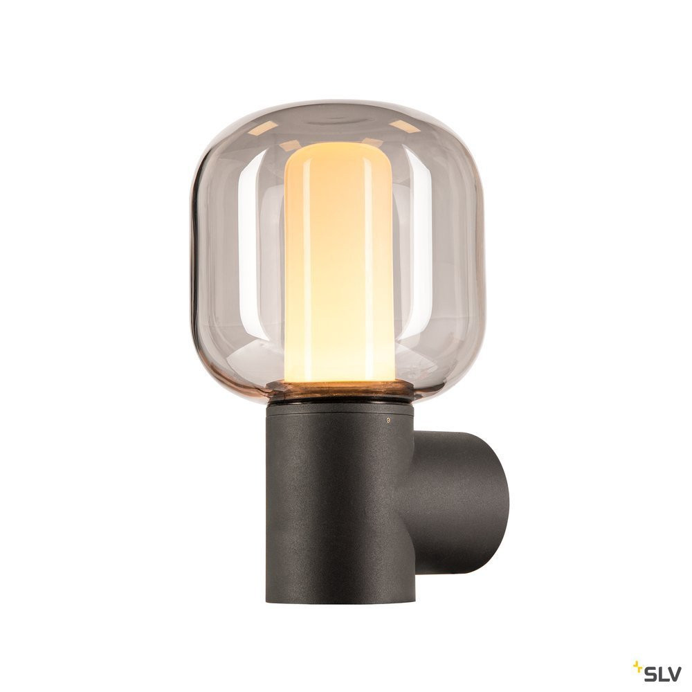 SLV OVALISK Ovalisk WL, outdoor led wandopbouwlamp antraciet CCT-switch 3000/4000