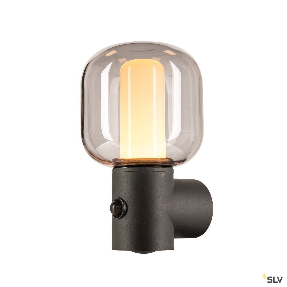 SLV OVALISK Ovalisk WL sensor, outdoor led wandopbouwlamp antraciet CCT-switch 300