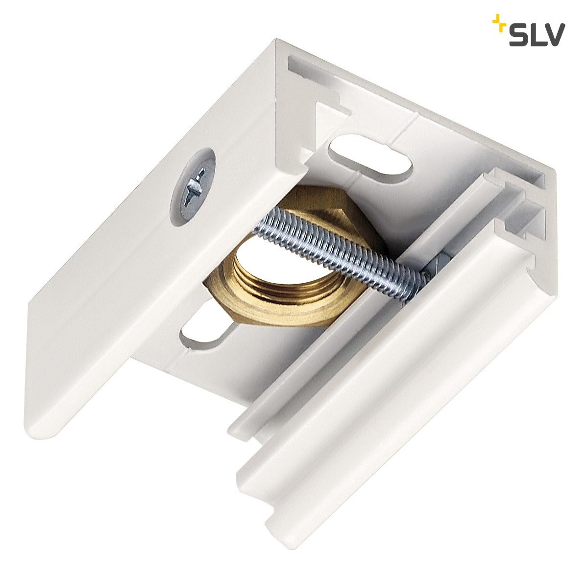 SLV 3-fase rail pendelclip wit aluminium