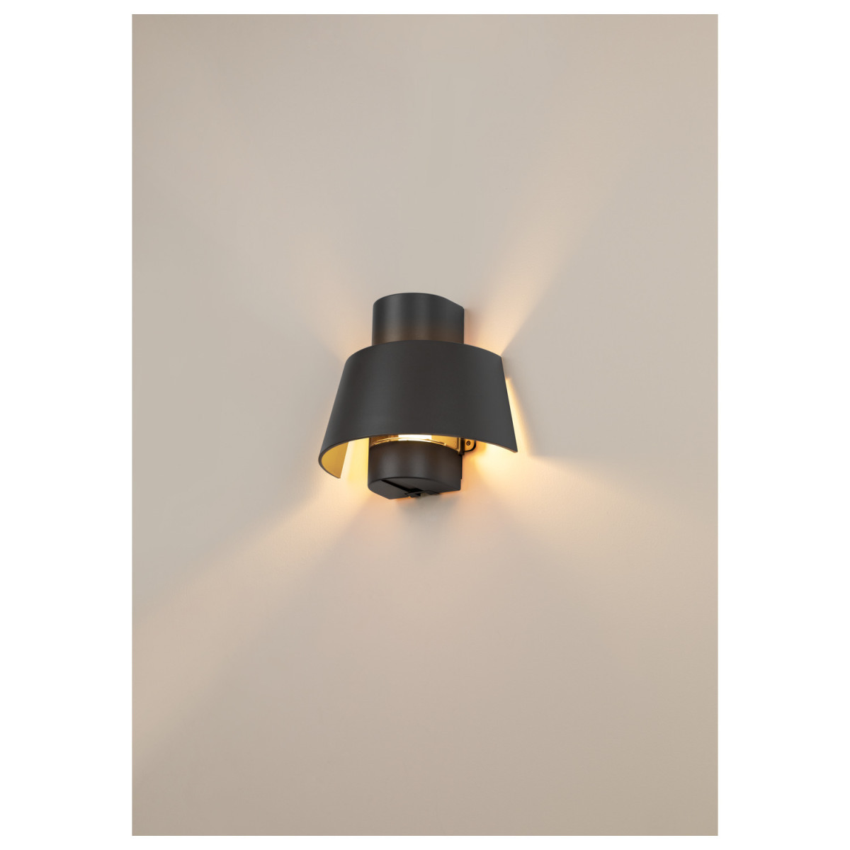 SLV PHOTONI Photoni, wandopbouwarmatuur, conisch, 1 X max. 13 W, e27, zwart