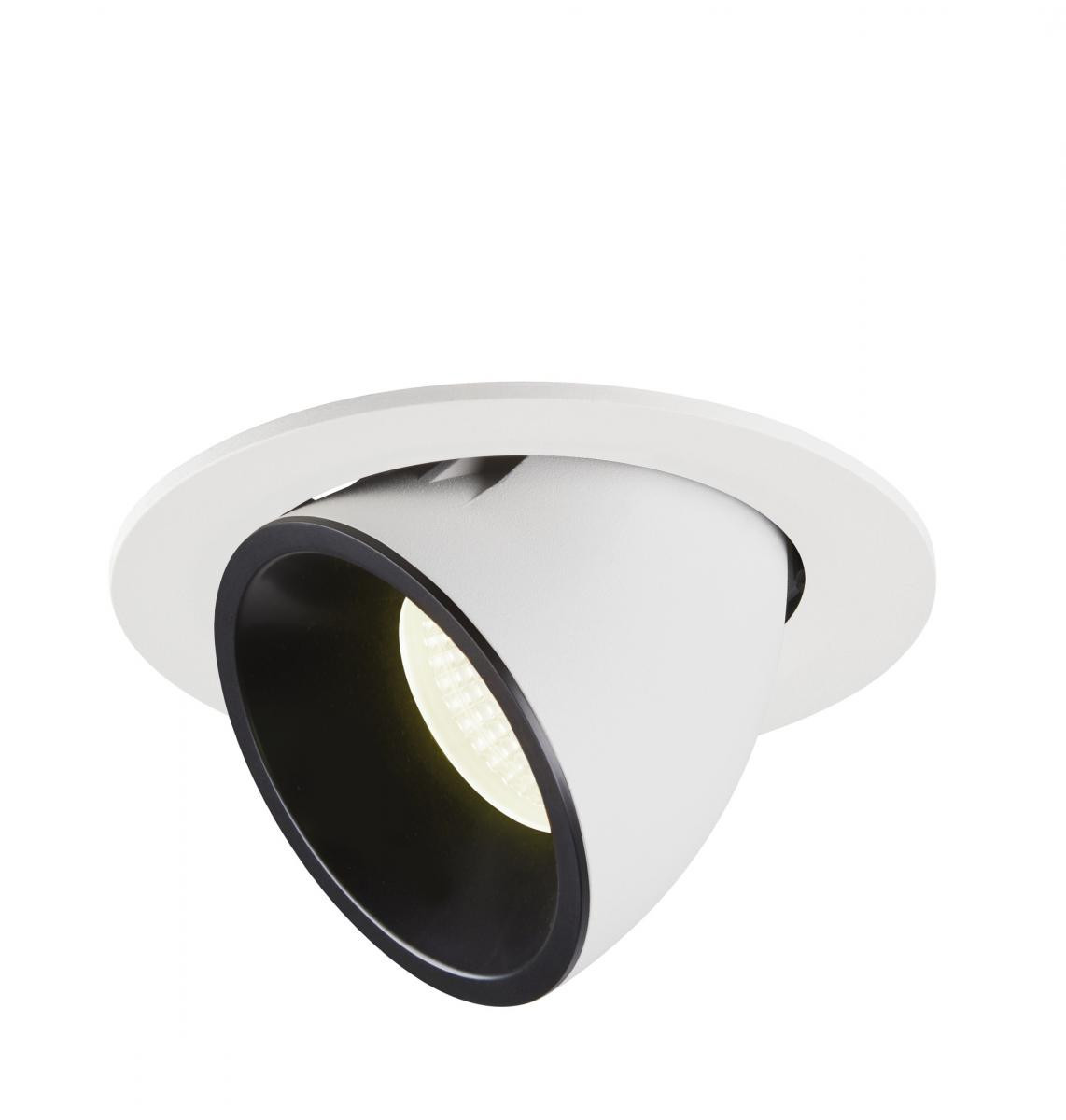 SLV NUMINOS Numinos® Gimble L, plafondinbouwarmatuur wit/zwart 4000K 40°