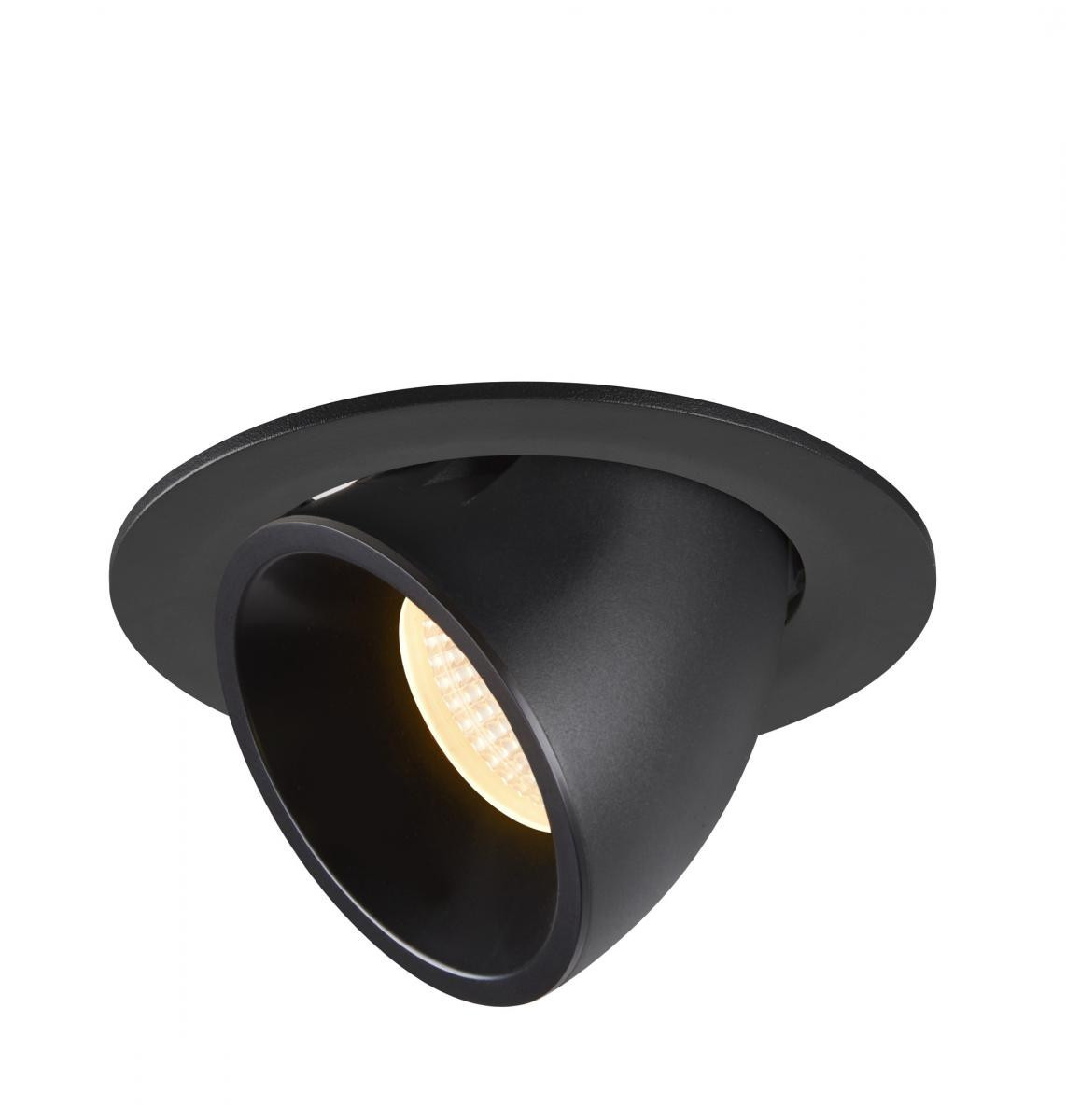 SLV NUMINOS Numinos® Gimble L, plafondinbouwarmatuur zwart 3000K 55°