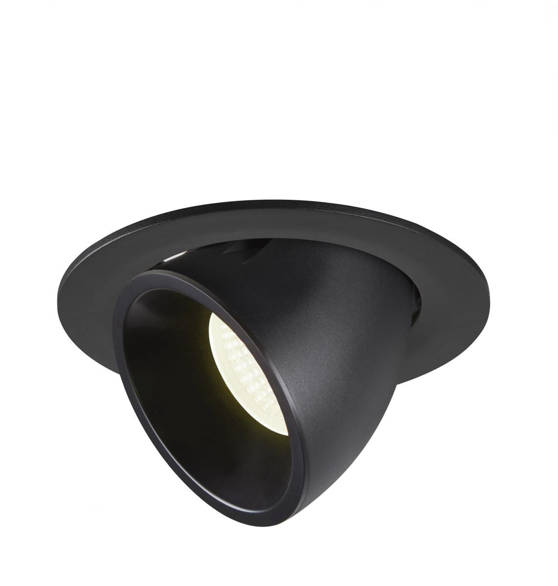 SLV NUMINOS Numinos® Gimble L, plafondinbouwarmatuur zwart 4000K 55°