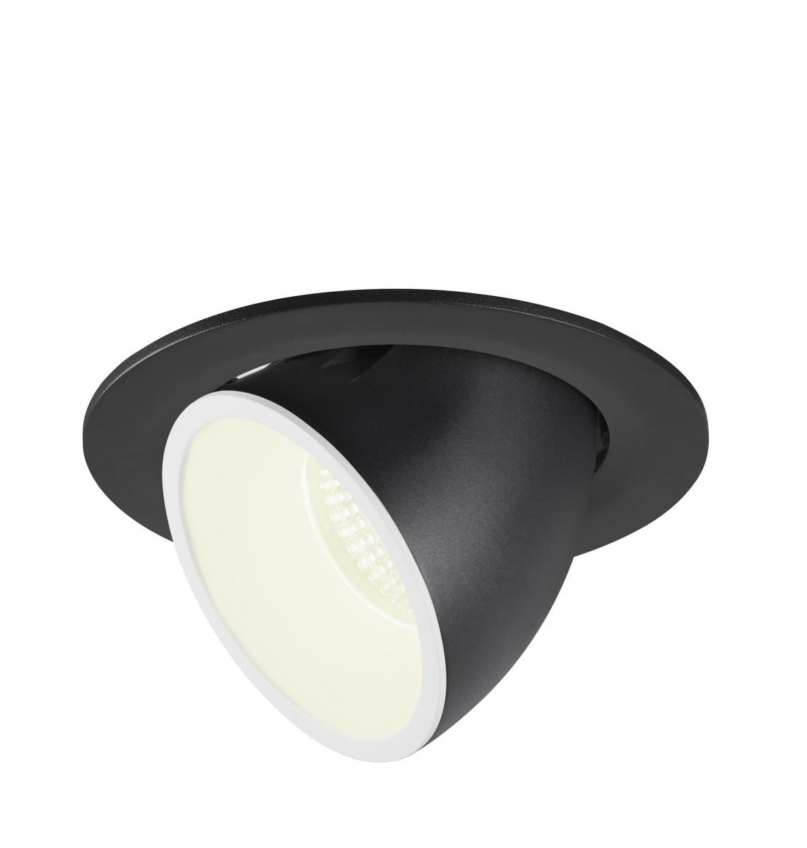 SLV NUMINOS Numinos® Gimble L, plafondinbouwarmatuur zwart/wit 4000K 40°