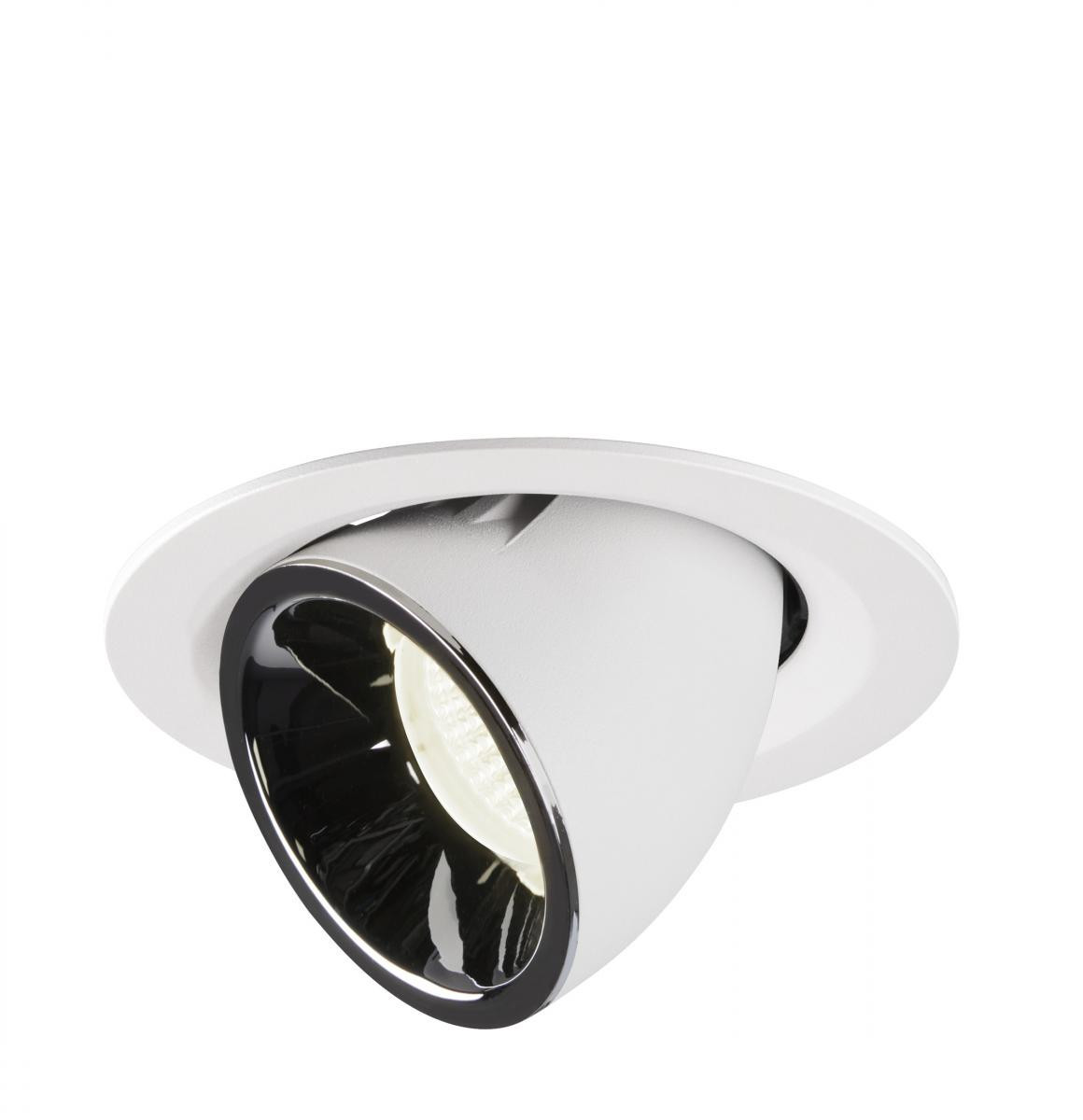 SLV NUMINOS Numinos® Gimble M, plafondinbouwarmatuur wit/chroom 4000K 40°