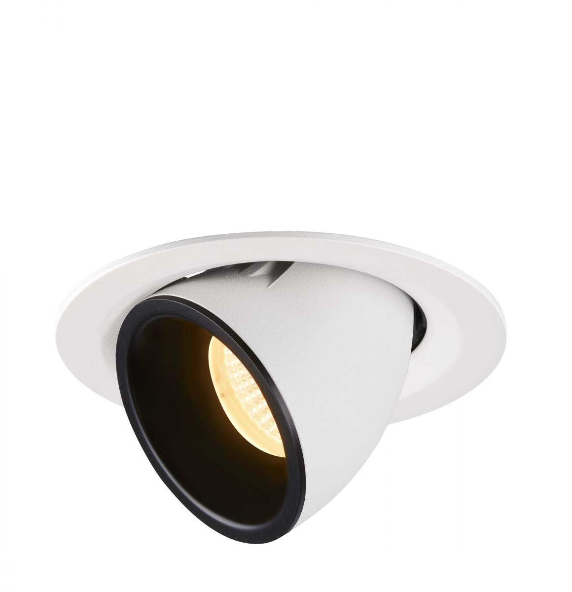 SLV NUMINOS Numinos® Gimble M, plafondinbouwarmatuur wit/zwart 3000K 20°