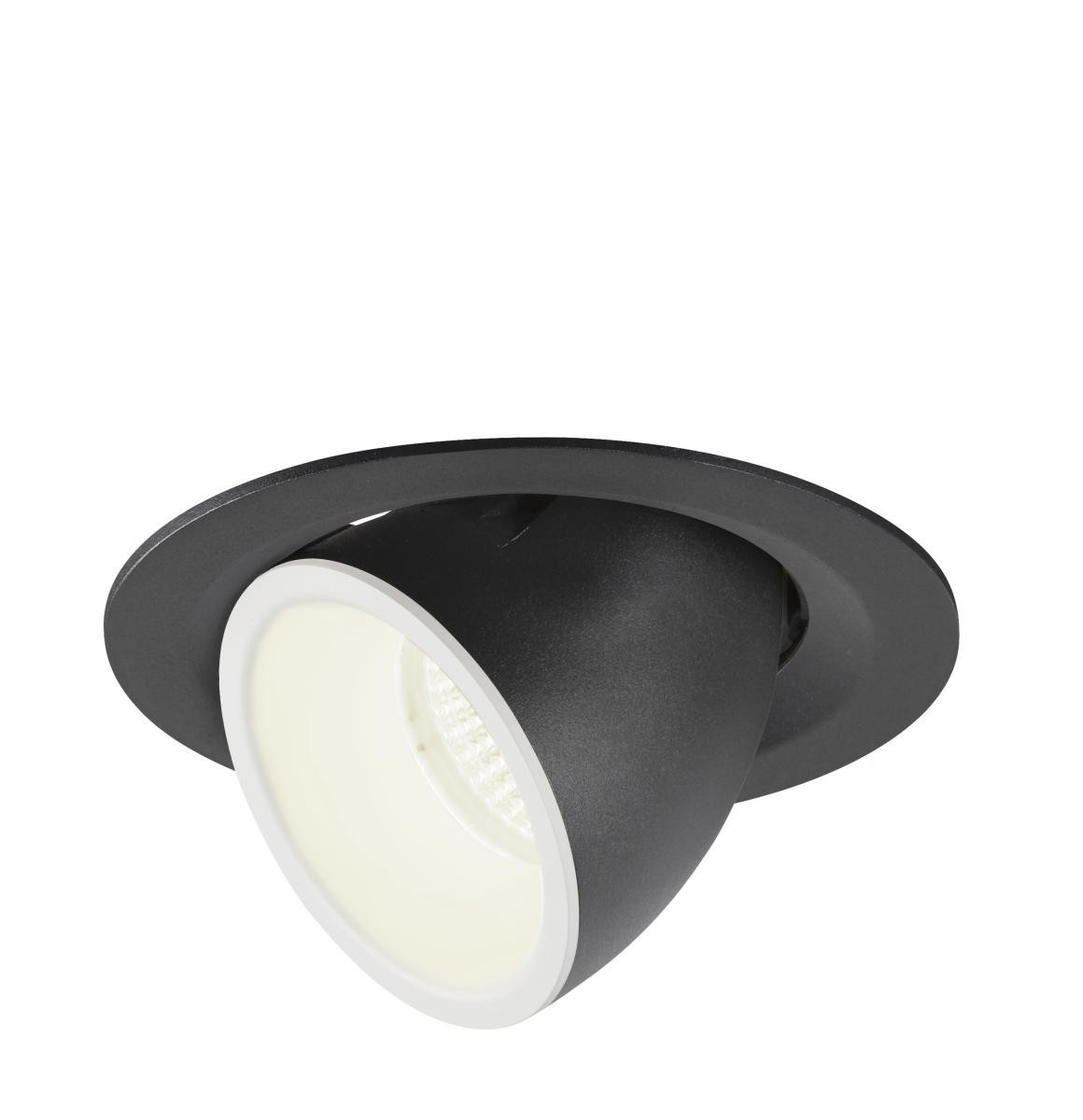 SLV NUMINOS Numinos® Gimble M, plafondinbouwarmatuur zwart/wit 4000K 40°