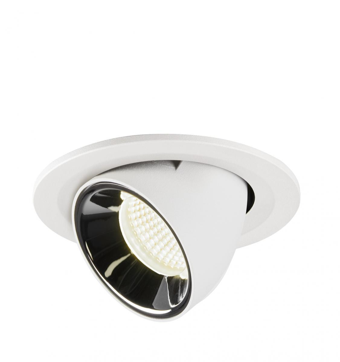 SLV NUMINOS Numinos® Gimble S, plafondinbouwarmatuur wit/chroom 4000K 20°