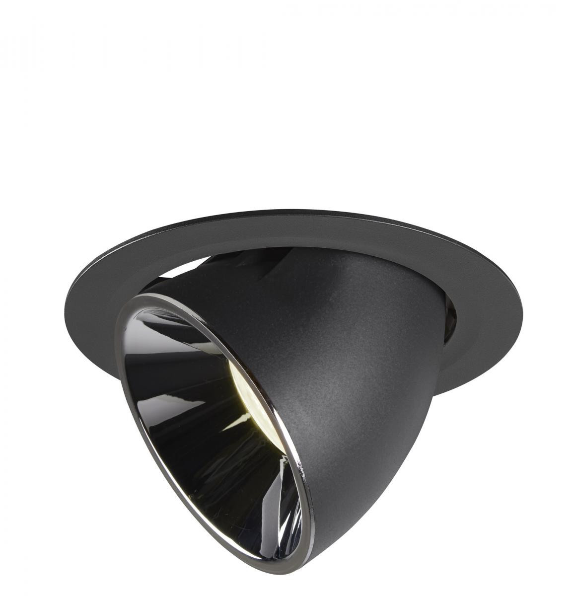 SLV NUMINOS Numinos® Gimble XL, plafondinbouwarmatuur zwart/chroom 4000K 40°