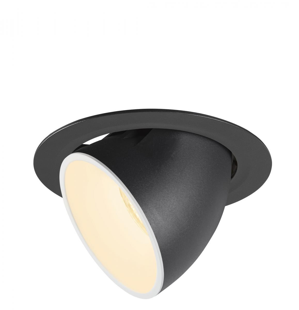 SLV NUMINOS Numinos® Gimble XL, plafondinbouwarmatuur zwart/wit 3000K 40°