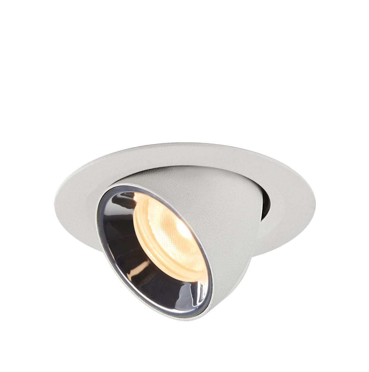 SLV NUMINOS Numinos® Gimble XS, plafondinbouwarmatuur wit/chroom 3000K 40°