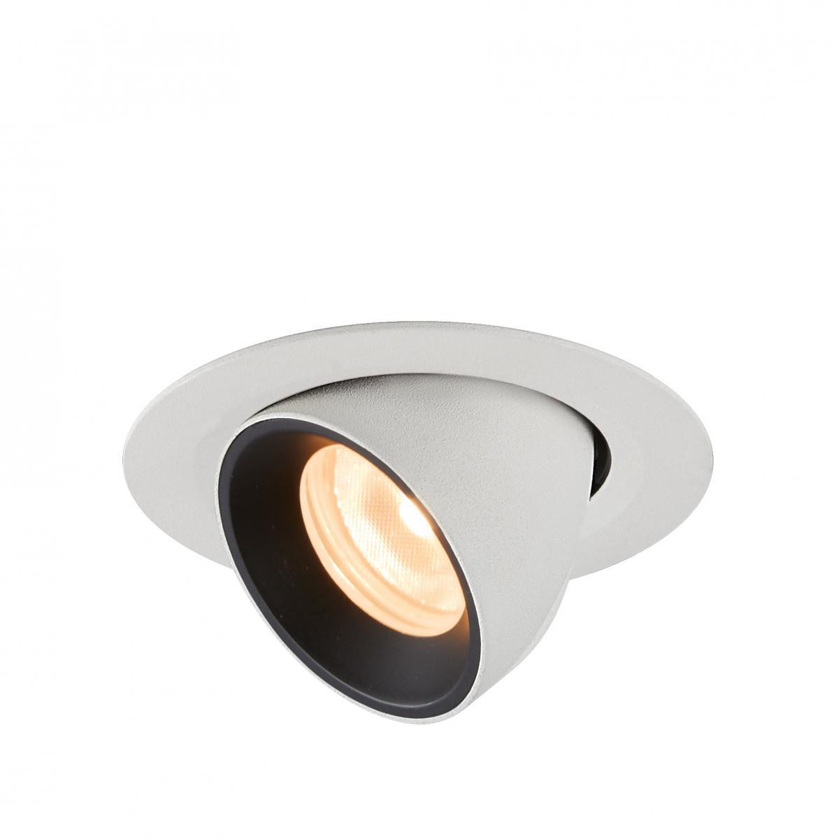 SLV NUMINOS Numinos® Gimble XS, plafondinbouwarmatuur wit/zwart 2700K 40°