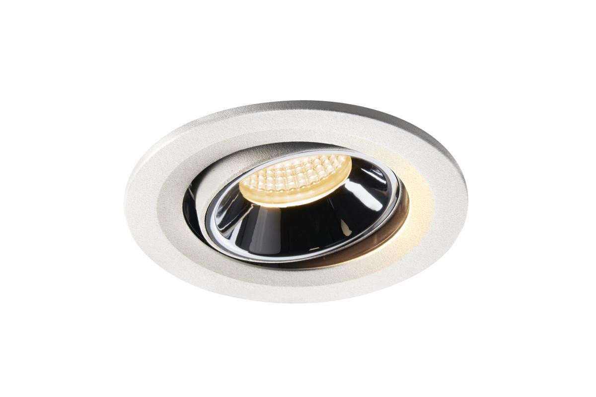 SLV NUMINOS Numinos® Move S, plafondinbouwarmatuur wit/chroom 3000K 20°