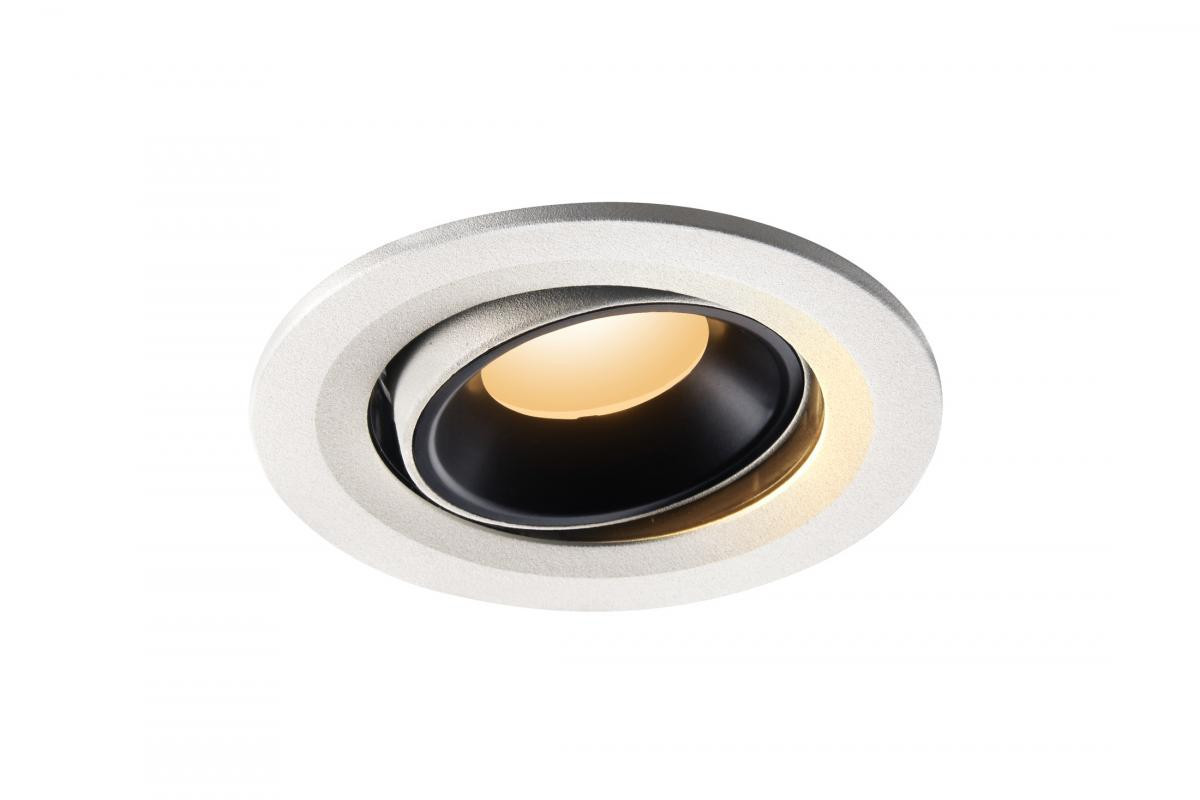 SLV NUMINOS Numinos® Move S, plafondinbouwarmatuur wit/zwart 2700K 40°