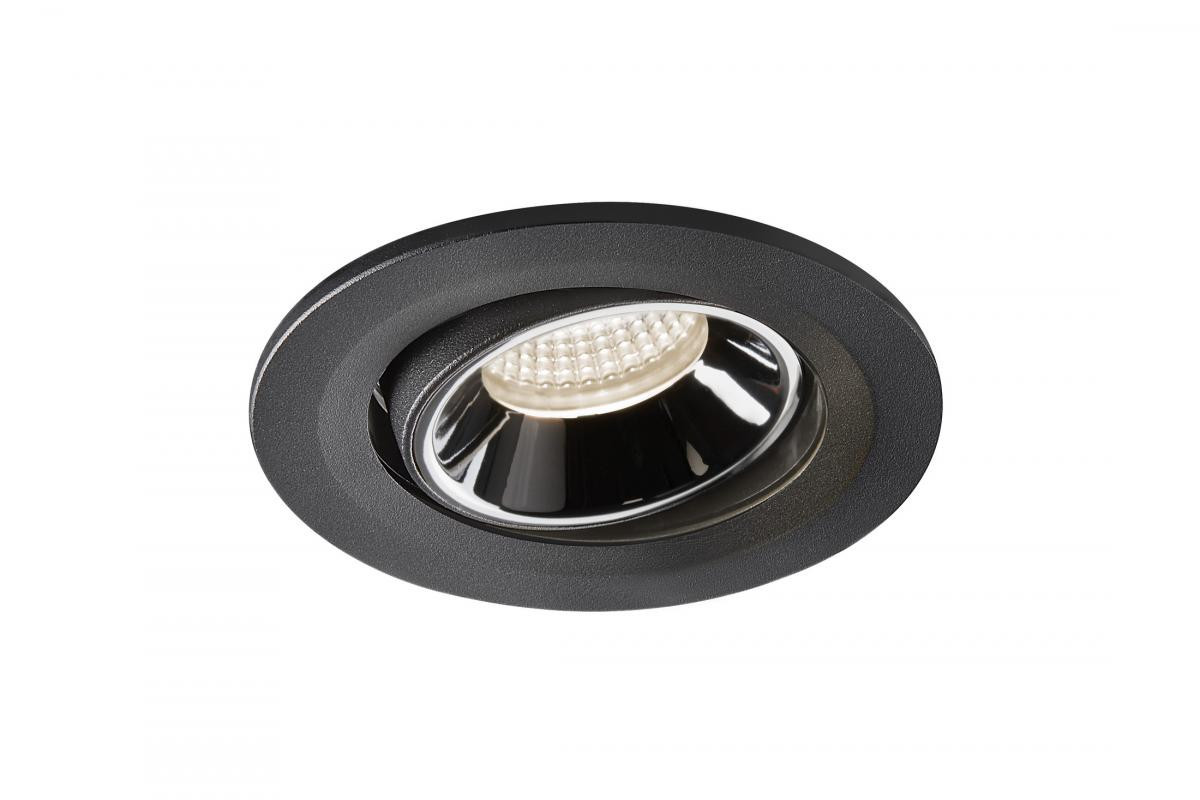 SLV NUMINOS Numinos® Move S, plafondinbouwarmatuur zwart/chroom 4000K 55°