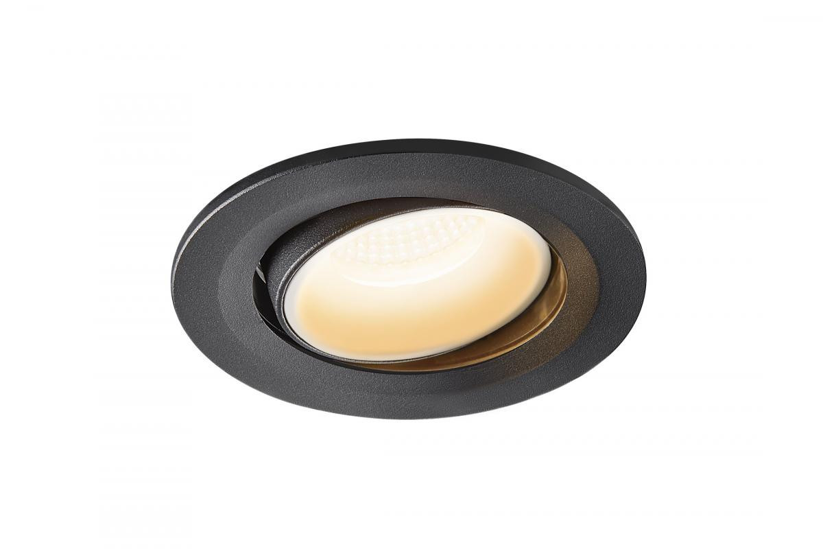 SLV NUMINOS Numinos® Move S, plafondinbouwarmatuur zwart/wit 3000K 55°